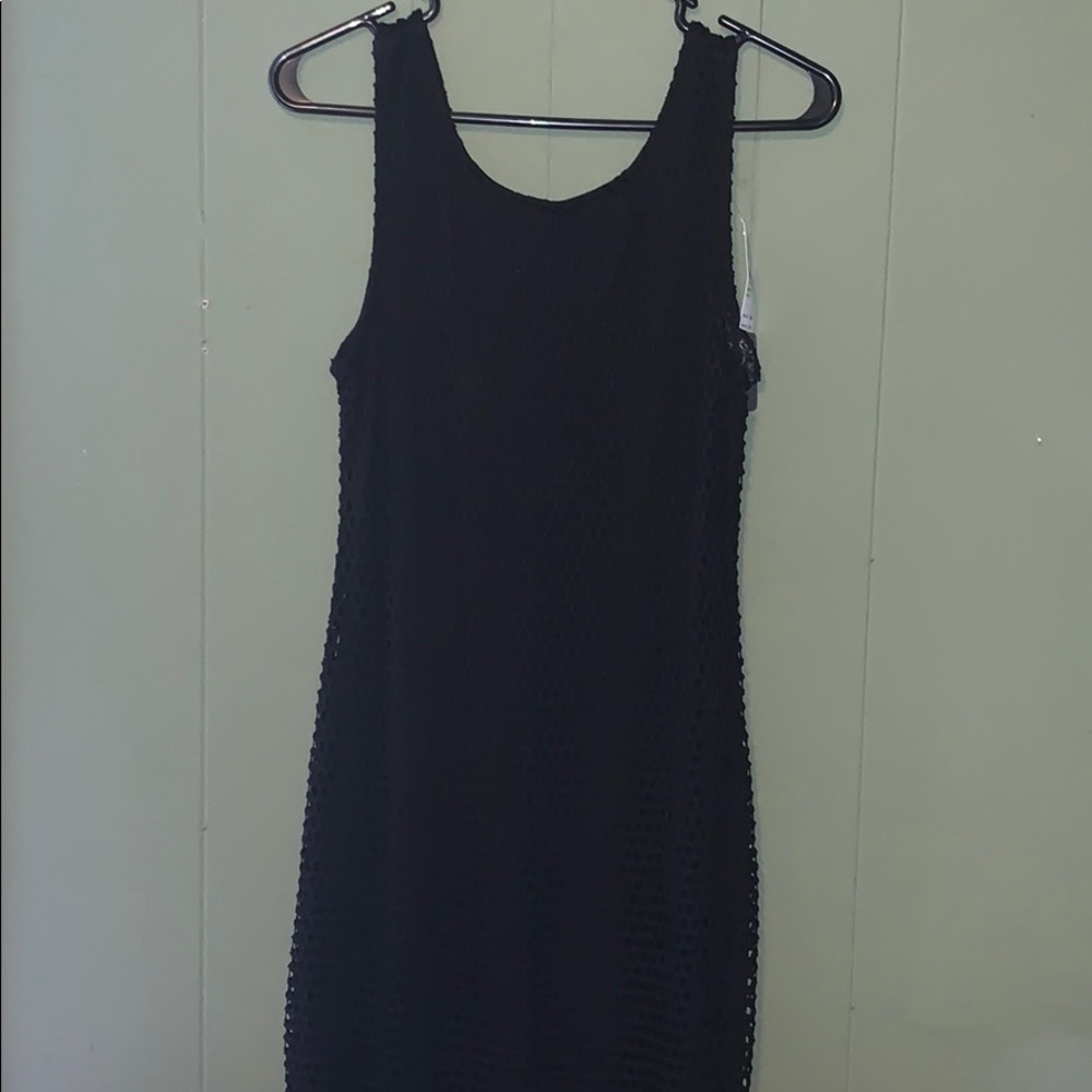 Netted Overlay Body Con dress